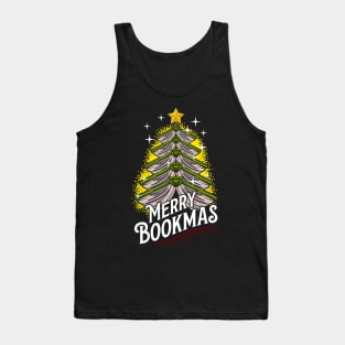 Merry Bookmas. Ugly Christmas Tree. Tank Top